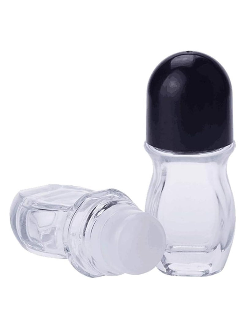 Oasisgalore - 1PCS Glass Empty Roller Bottles with Roller Ball, Deodorant Roll On Bottles Containers with Cap for Essential Oils Perfume (30ml) - Image 1