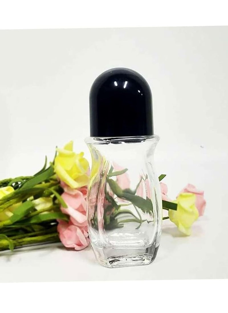 Oasisgalore - 1PCS Glass Empty Roller Bottles with Roller Ball, Deodorant Roll On Bottles Containers with Cap for Essential Oils Perfume (30ml) - Image 1