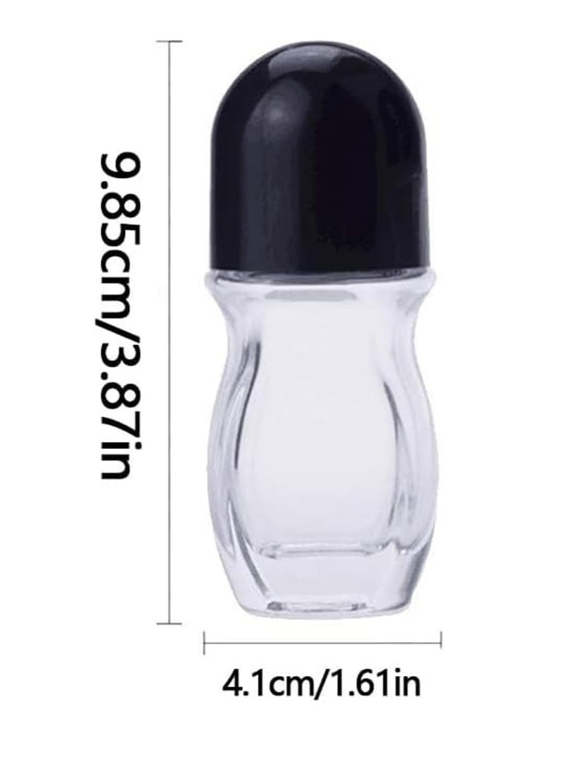 Oasisgalore - 1PCS Glass Empty Roller Bottles with Roller Ball, Deodorant Roll On Bottles Containers with Cap for Essential Oils Perfume (30ml) - Image 1