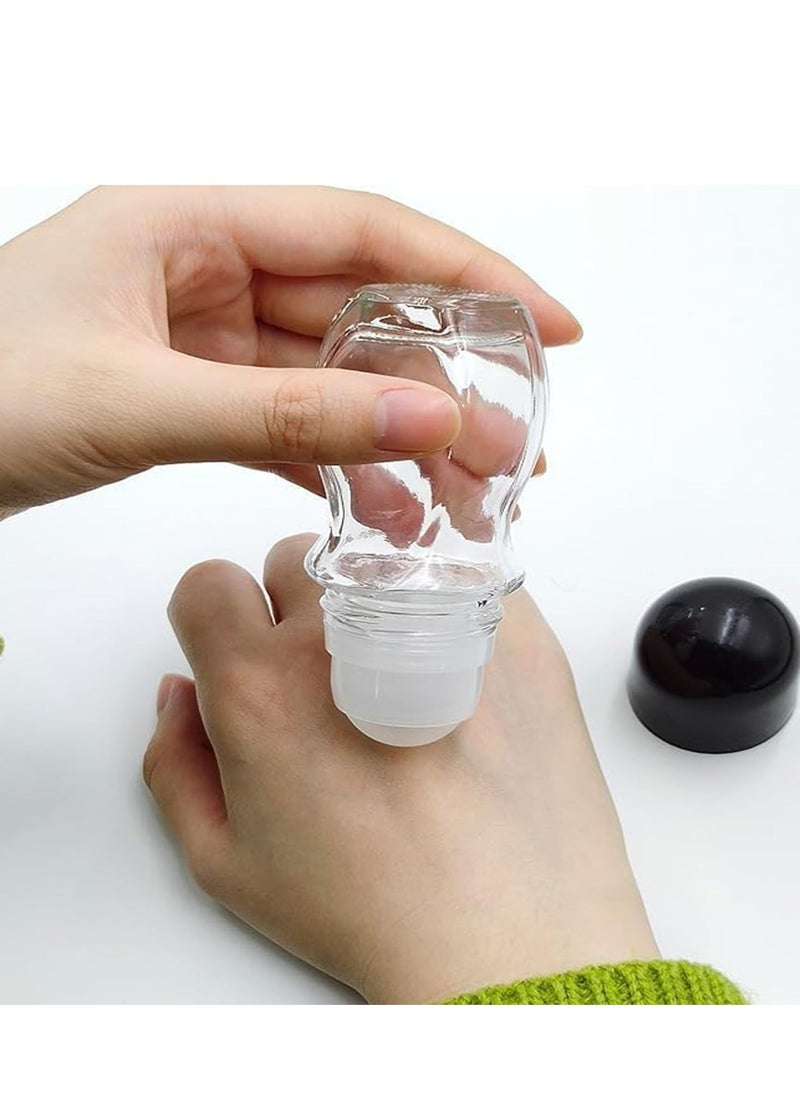 Oasisgalore - 1PCS Glass Empty Roller Bottles with Roller Ball, Deodorant Roll On Bottles Containers with Cap for Essential Oils Perfume (30ml) - Image 1