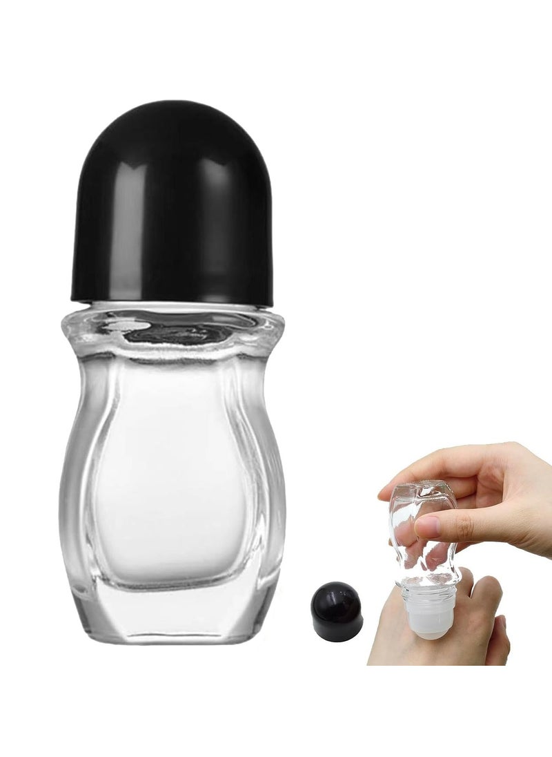 Oasisgalore - 1PCS Glass Empty Roller Bottles with Roller Ball, Deodorant Roll On Bottles Containers with Cap for Essential Oils Perfume (30ml) - Image 1