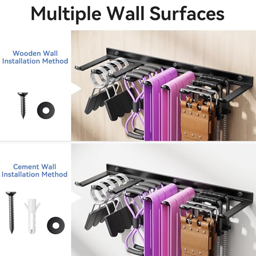 niffgaff Wall Mounted Home Gym Equipment Storage Rack for Resistance Bands, Cable Attachments, Lifting Belts, Jump Ropes and Chains - Image 3