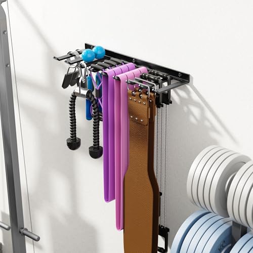 niffgaff Wall Mounted Home Gym Equipment Storage Rack for Resistance Bands, Cable Attachments, Lifting Belts, Jump Ropes and Chains - Image 2