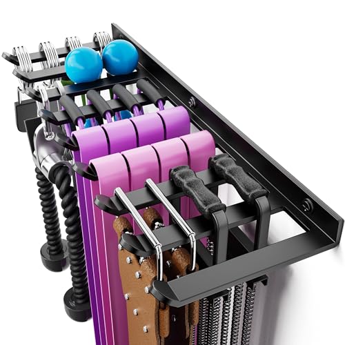 niffgaff Wall Mounted Home Gym Equipment Storage Rack for Resistance Bands, Cable Attachments, Lifting Belts, Jump Ropes and Chains - Image 1