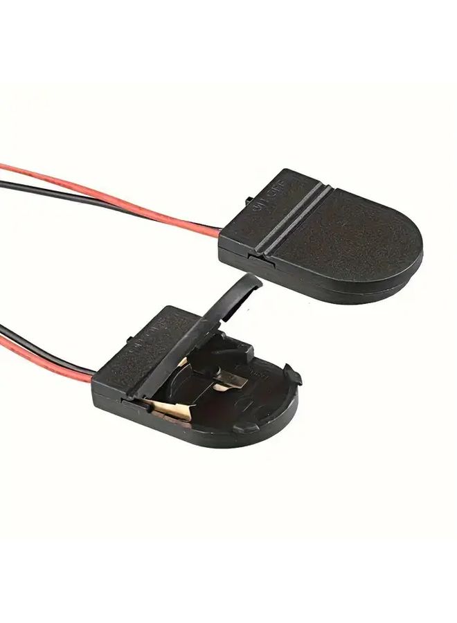 حامل بطارية أسود 6 قطع CR2032 مع مفتاح تشغيل/إيقاف لتخزين DIY - Image 3