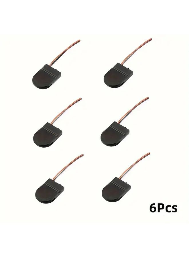 حامل بطارية أسود 6 قطع CR2032 مع مفتاح تشغيل/إيقاف لتخزين DIY - Image 5