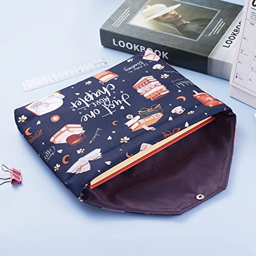 LParkin Just One More Chapter Book Sleeve, Book Protector with Zipper with Padded, Book Covers for Paperback, 11 x 9 Inch, Book Sleeve for Book Lovers - Image 5