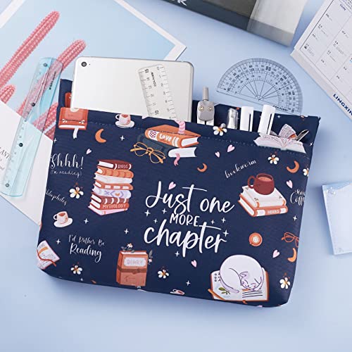 LParkin Just One More Chapter Book Sleeve, Book Protector with Zipper with Padded, Book Covers for Paperback, 11 x 9 Inch, Book Sleeve for Book Lovers - Image 4