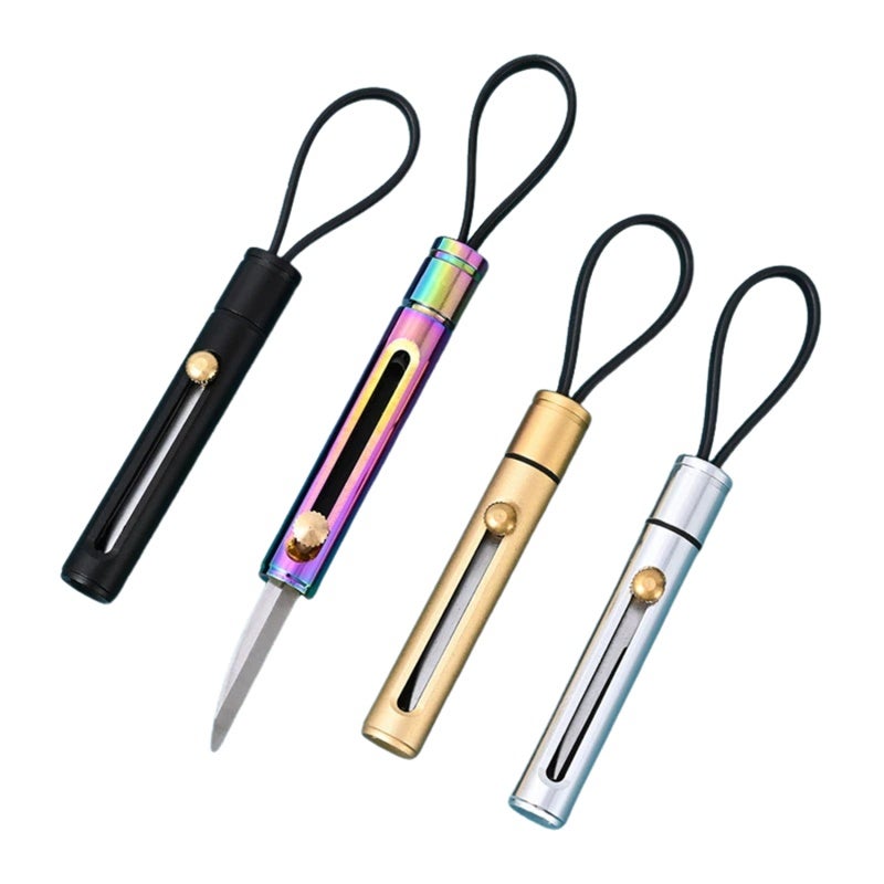 Multi-function Stealth Knife Women's Self-defense Knife Portable Keychain silver - Image 2