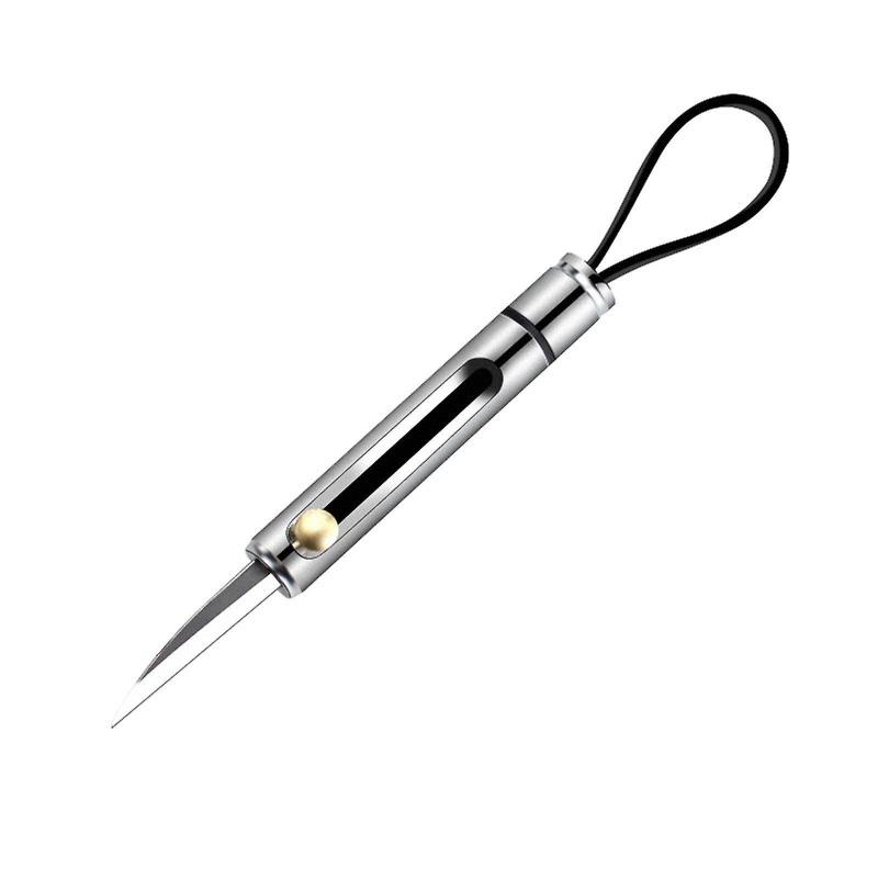 Multi-function Stealth Knife Women's Self-defense Knife Portable Keychain silver - Image 1