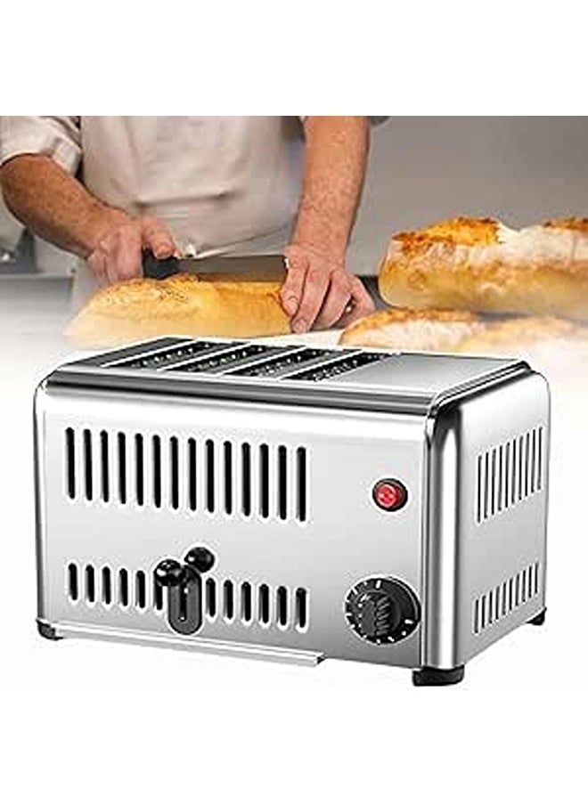 Generic Toast Maker With 6 Card Slots, Commercial Stainless Steel Toaster With Drawer Type - Bread Maker For Home Bakery, Restaurant And Cafe Use 