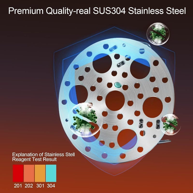 LESIGE LESIGE Stainless Steel Round Egg Steamer Rack Heatproof Stackable 7 Holes Stand Egg Box Kitchen Multipurpose Trivet Insert For Pot Accessories And Pressure Cooker Pans Steam Boiling Silver - Image 5