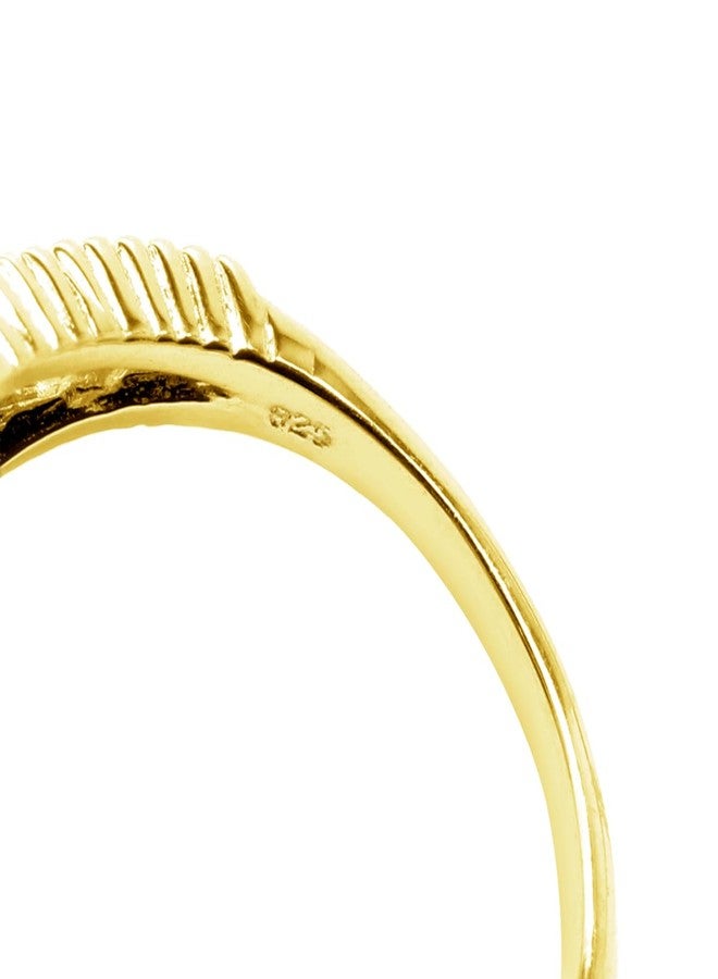 Silvershake HUGE 5.37 CTW 14X10mm Natural Oval Shape Smoky Quartz and Citrine 18K Yellow Gold Plated 925 Sterling Silver Cluster Cocktail Gemstone Ring Jewelry for Women Size 8 - Image 4