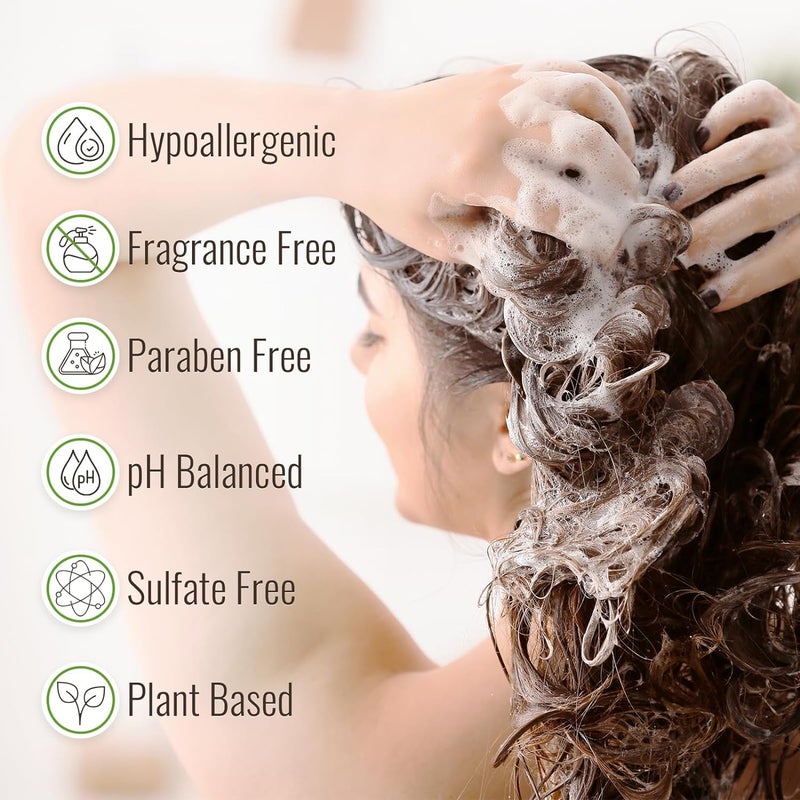 Wild Naturals Sulfate Free Conditioner : With Manuka Honey + Aloe Vera, For Hair Loss, Thinning Hair, and Itchy Dry Scalp. Anti Dandruff, Moisturizing, 98% Natural, 80% Organic Healing Plant-Based - Image 5