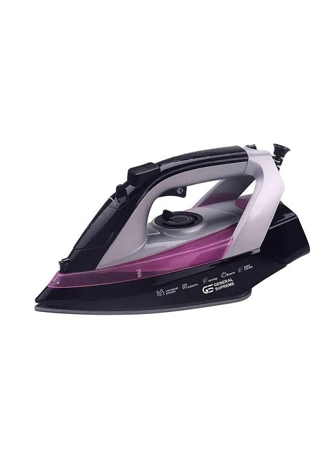 Steam Iron, Ceramic Base, Self Cleaning, 2200 Watts, Purple