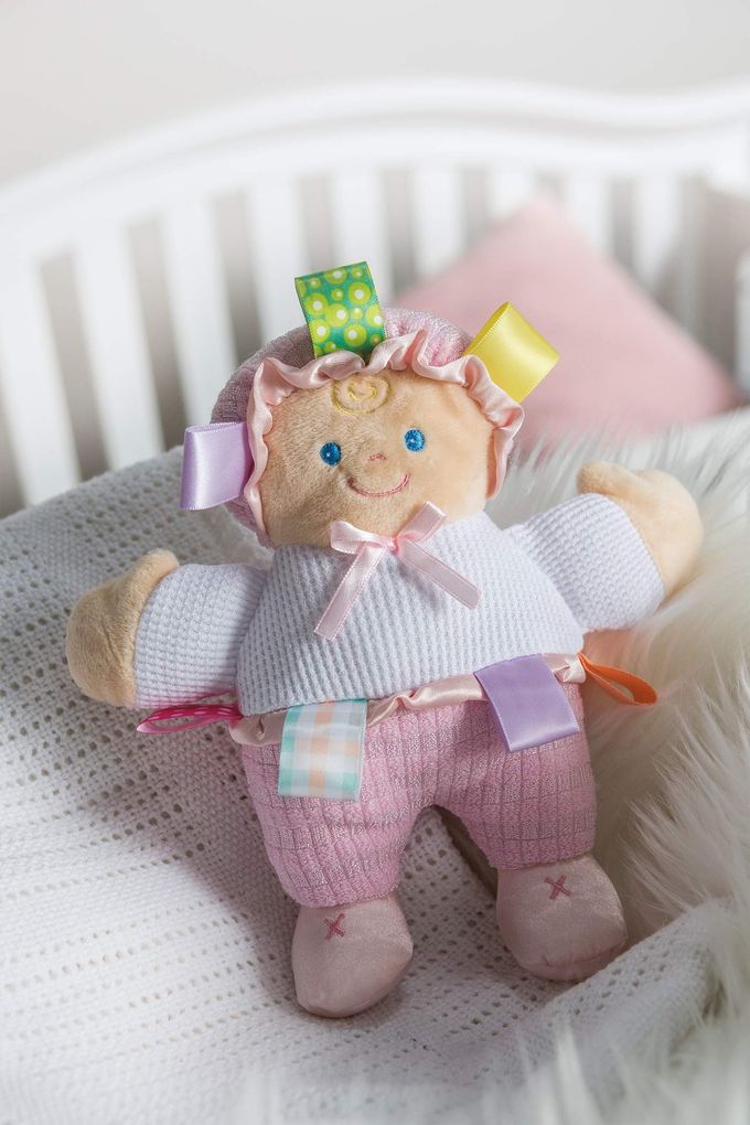 Mary Meyer Taggies Developmental Baby Doll, Pink, 8-Inch - Image 5