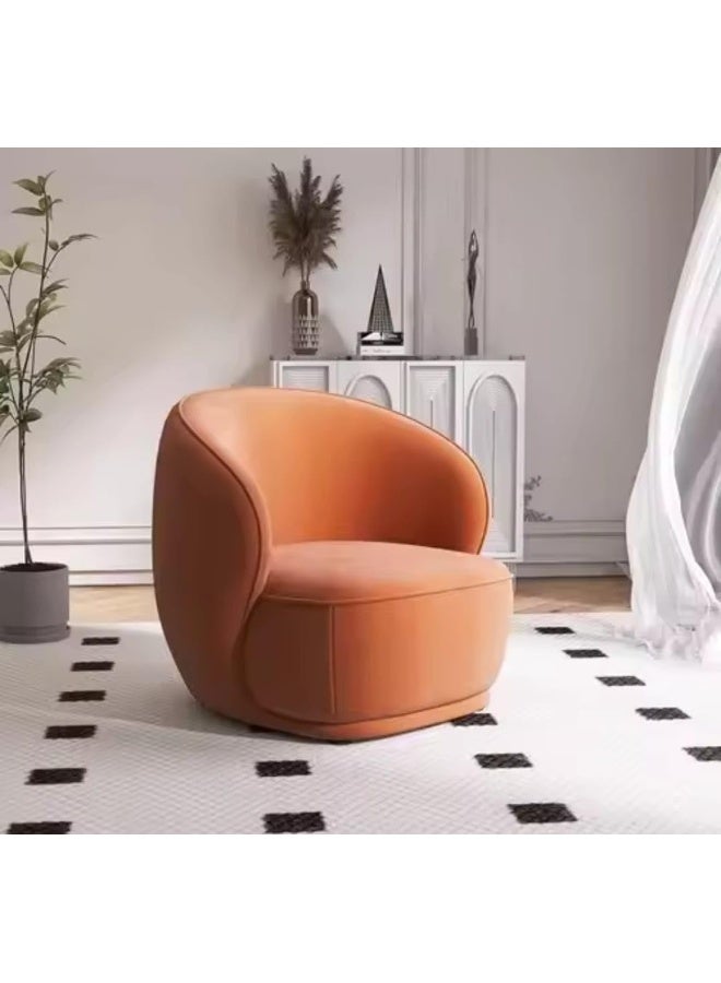Cozy Homes Modern Curved Accent Chair in Orange - Image 1