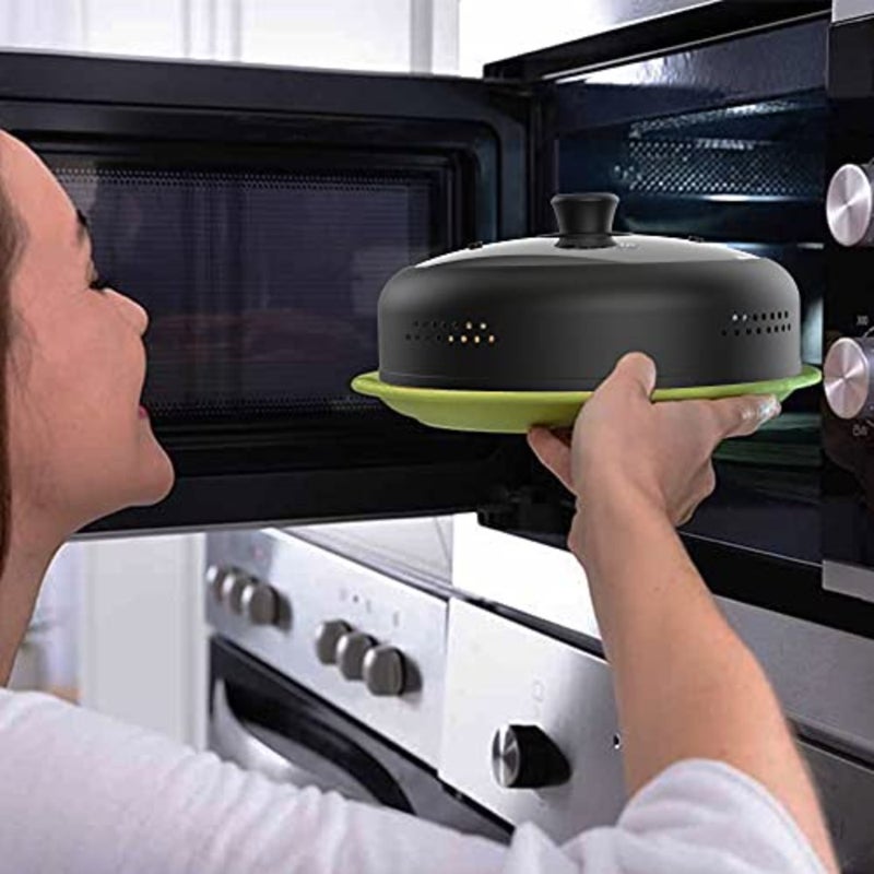 Microwave Cover for Food, Silicone and Glass Splatter Guard Lid for 6 7 8 9-10-10.5 inch Plates and Bowls. By - Image 5