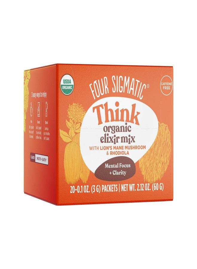Four Sigmatic Lion's Mane Focus Elixir Mushroom Coffee Alternative | Organic Lion's Mane Mushroom Powder, Rhodiola & Rose Hips | Immune & Memory Support | Paleo | Pack of 20 - Image 1