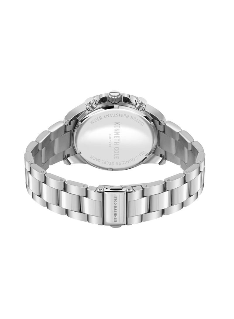 Kenneth Cole Men Quartz Chronograph Black Dial Stainless Steel Strap Watch KCWGI2105004 - Image 3