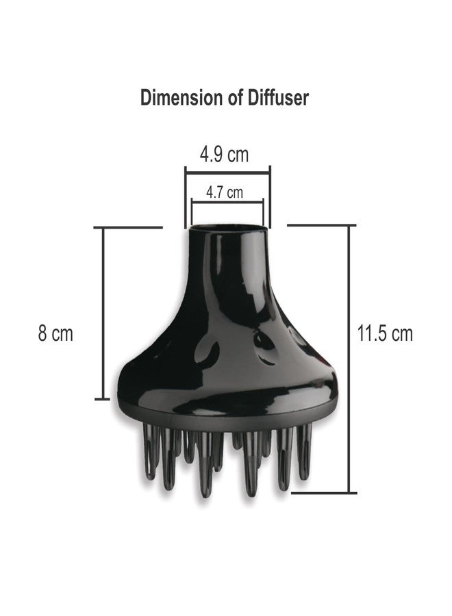 TORLEN PROFESSIONAL-D-01 Ceramic Technology Diffuser Design For Use With Professional Blow Hair Dryers For Frizz Free Curls And Waves, Black - Image 4