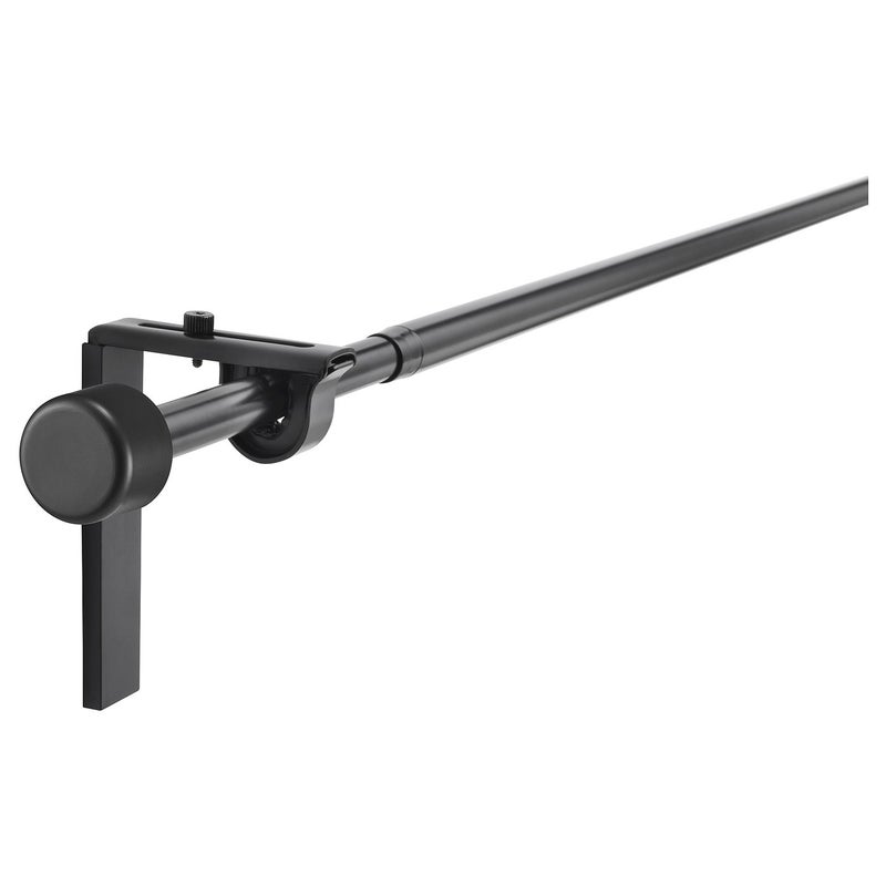 Baitique Extendable Curtain Rod Set with Brackets and Finials, Black, 210-385 cm - Image 1