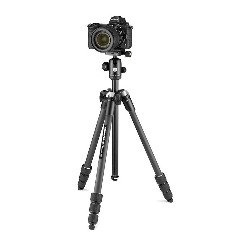 Manfrotto Element MII Mobile Bluetooth 4-Section Carbon Fiber Traveler Tripod, Black - Image 4