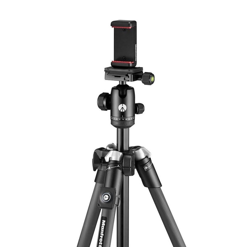 Manfrotto Element MII Mobile Bluetooth 4-Section Carbon Fiber Traveler Tripod, Black - Image 3