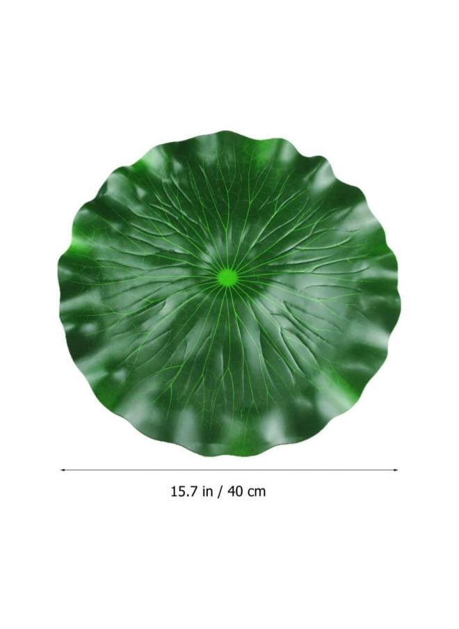 silvercnc - silvercnc 3Pcs Artificial Lily Pad Simulation Green Lotus Leaves Photo Prop Pool Floating Leaves Fish Pond Decor for Home Shop Garden - Image 1