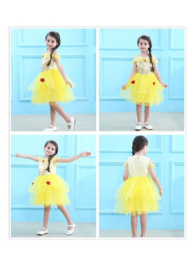 NIBEMINENT Princess Party Dress with Jewellery Set 100cm - Image 5