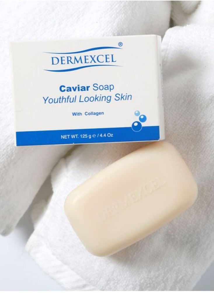 Dermexcel Caviar Soap with Collagen - Caviar Whitening Soap Skin Whitening And Soft, 125 g - Powerful Caviar Whitening Soap for Anti-Aging and Skin Softness  - Image 4
