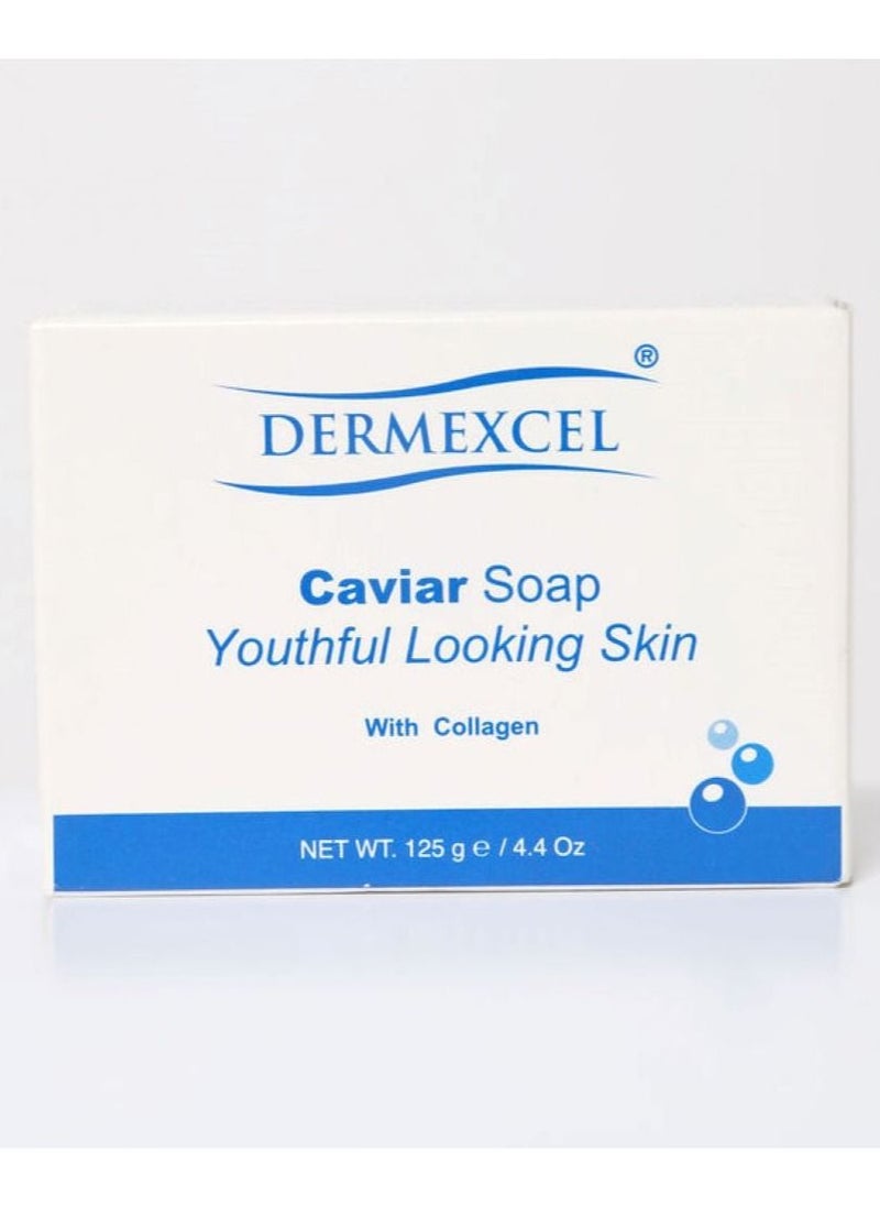 Dermexcel Caviar Soap with Collagen - Caviar Whitening Soap Skin Whitening And Soft, 125 g - Powerful Caviar Whitening Soap for Anti-Aging and Skin Softness  - Image 1