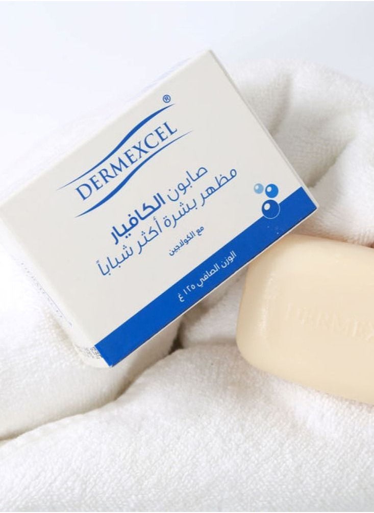 Dermexcel Caviar Soap with Collagen - Caviar Whitening Soap Skin Whitening And Soft, 125 g - Powerful Caviar Whitening Soap for Anti-Aging and Skin Softness  - Image 3