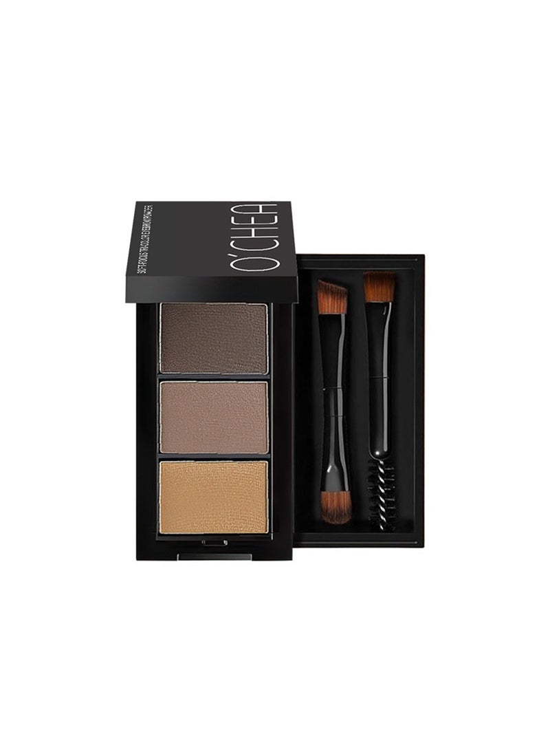 Eyebrow Powder Makeup Kit-3 Colors Eye Brow Powder Tinted Palette Professional Eye Makeup Eyebrow Filler