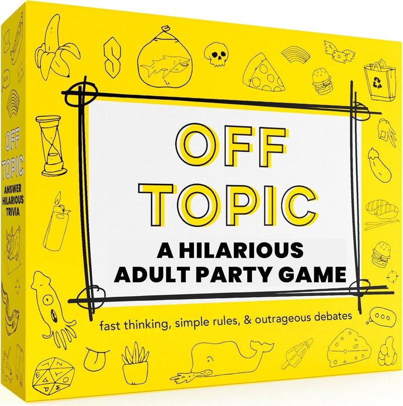 OFF TOPIC Store Party Game for Adults - Fun Adult Board Games for Groups of 2-8 Players - Hilarious Game Night Card Game for Friends, Family & More - Image 1
