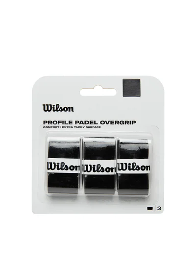 Wilson Profile Padel 3 Pack Overgrip Set - Black