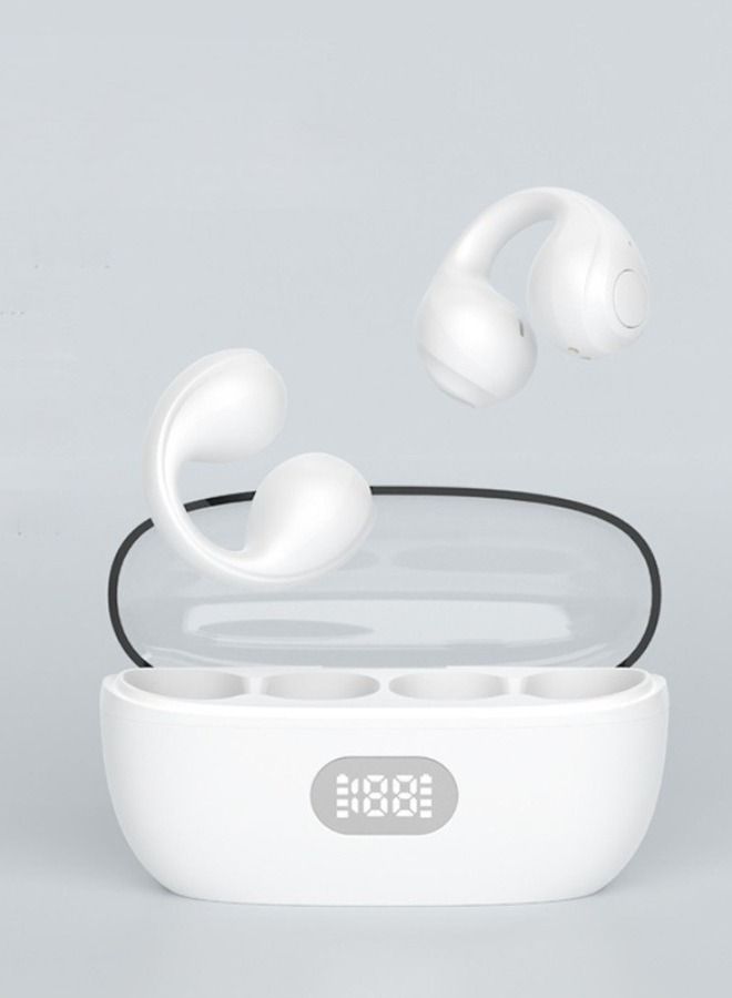 TWS Bluetooth Wireless Ear Clip Earphones Sports Waterproof Earbuds Headphone White - Image 1