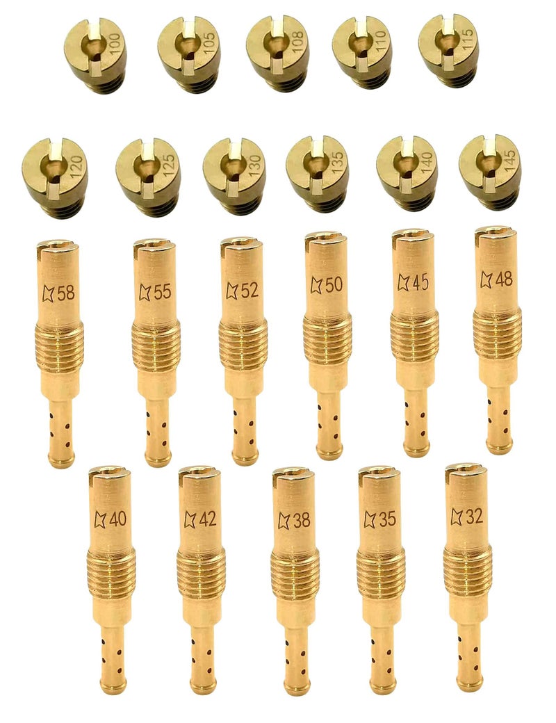 YAMAKATO Aftermarket 22pcs Carburetor Jet Kit w11 Main Jets and 11 Slow Jet for Nibbi Honda PWK Keihin Yamaha OKO CVK PWM Type