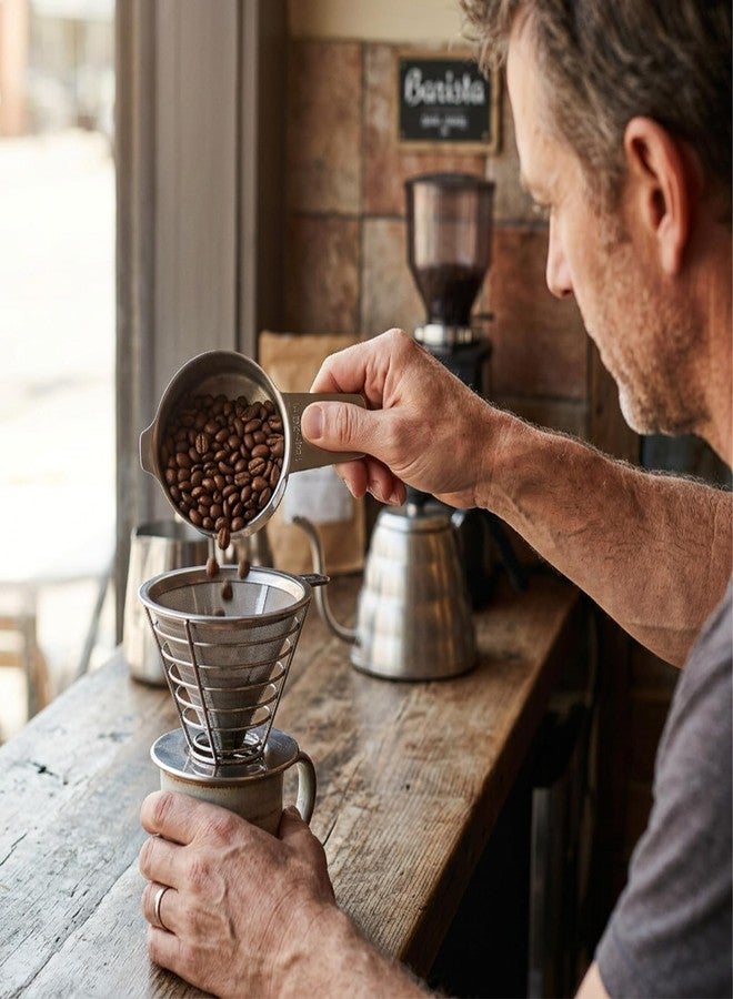 Matwsec كوب قياس من الفولاذ المقاوم للصدأ، سعة 240 مل / 8 أونصة / 240 سم مكعب، مزود بمقياس داخلي محفور ومقبض، مناسب للمكونات السائلة والجافة، آمن للغسل في غسالة الأطباق. - Image 4