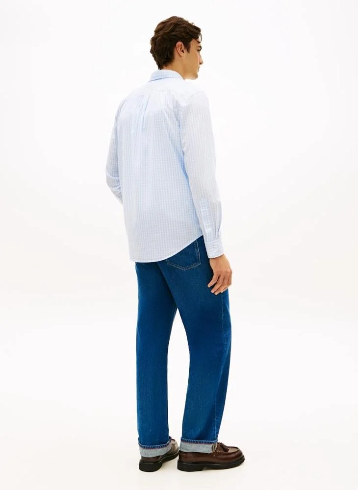 TOMMY HILFIGER TH Flex Regular Fit Gingham Check Poplin Shirt