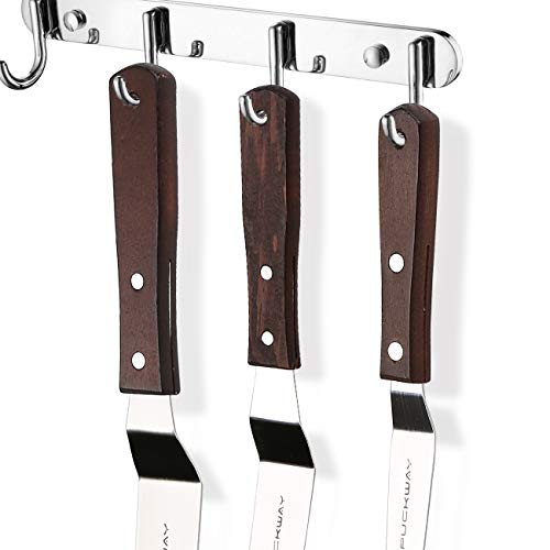 PUCKWAY 4 PCS Cake Decorating Icing Spatula set with 4, 6, 8 & 10 Inch Stainless Steel Blade, Wood Handle Frosting Spatulas and Cake Stripping Tool - Image 4