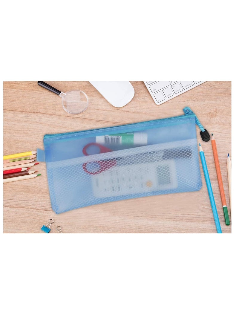 Plastic File Pouch with Zipper S-1001 A6 – Single Piece, Elegant Blue Color - Image 5