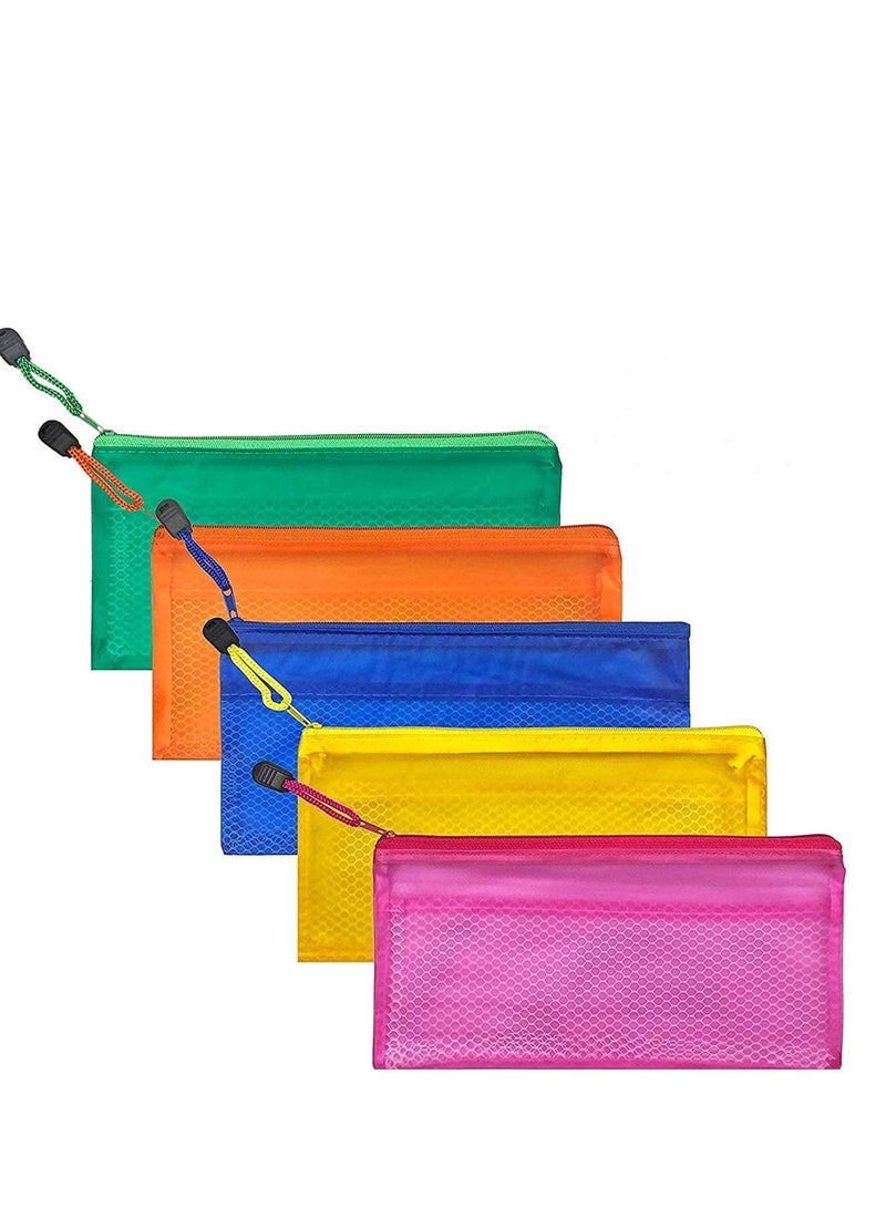 Plastic File Pouch with Zipper S-1001 A6 – Single Piece, Elegant Blue Color - Image 4