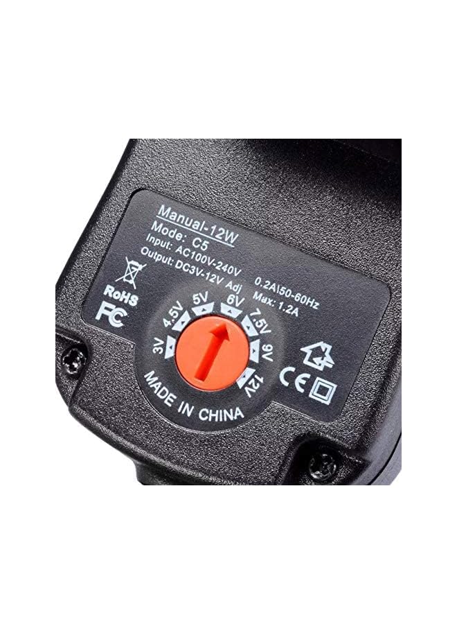 promass 30W Universal AC/DC, 3V 4.5V 6V 9V 12V Adapter with 6 Tips for Household Electronics (Plug Type: UK), black - Image 4