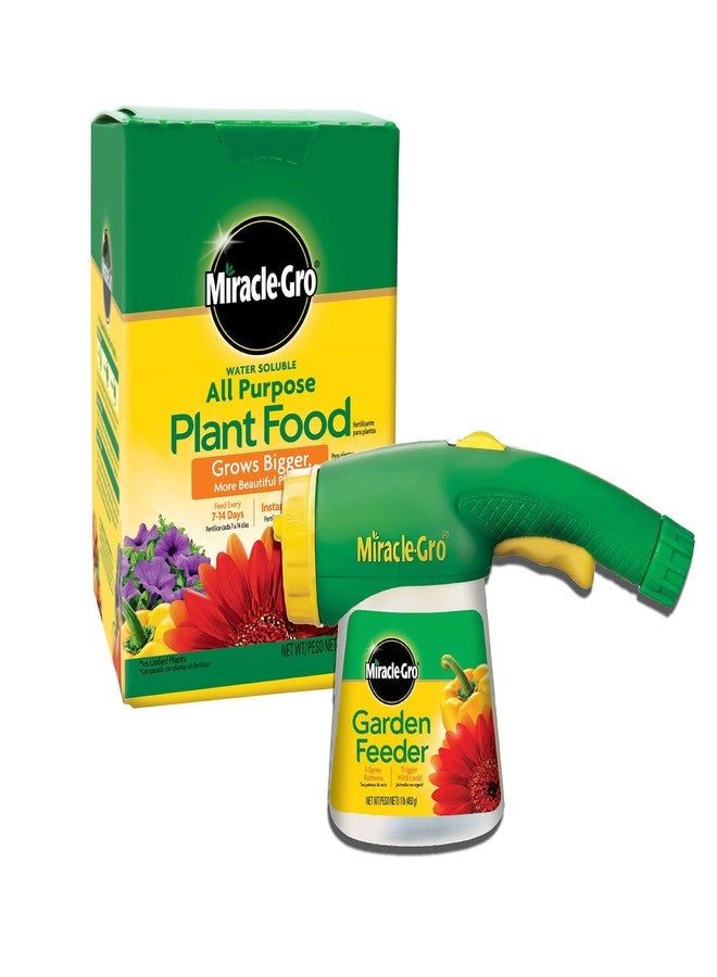 Miracle-Gro Miracle Gro Water Soluble All Purpose Plant Food and Garden Feeder Bundle: Use on Flowers, Vegetables, Trees, and Houseplants - Image 1
