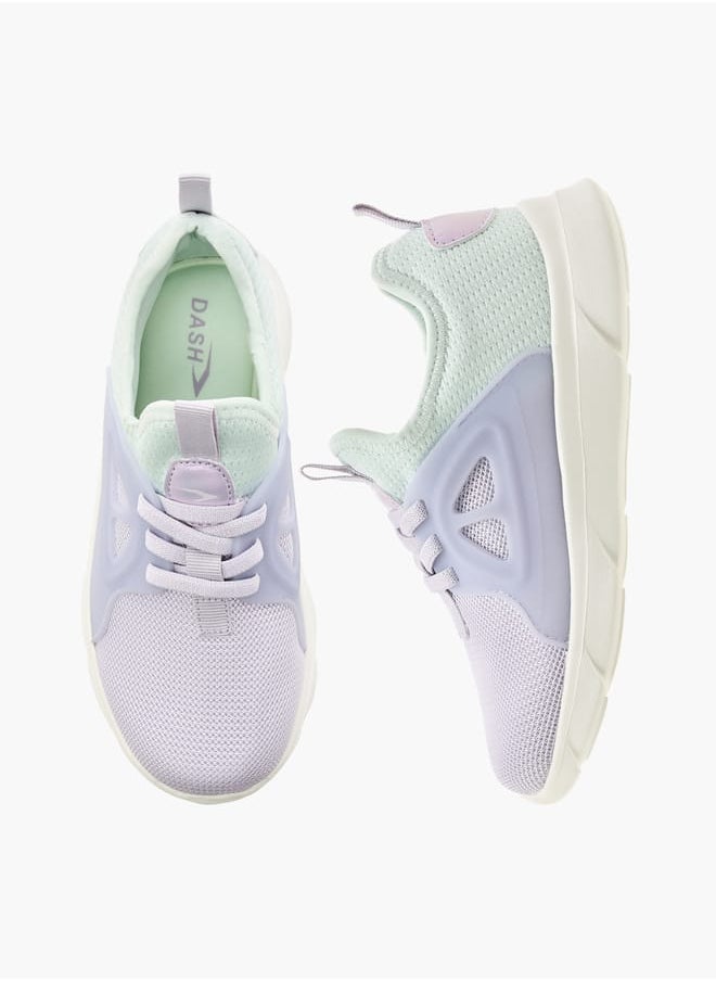Dash Girls Panelled Slip-On Sports Shoes with Pull Tabs  - Image 1