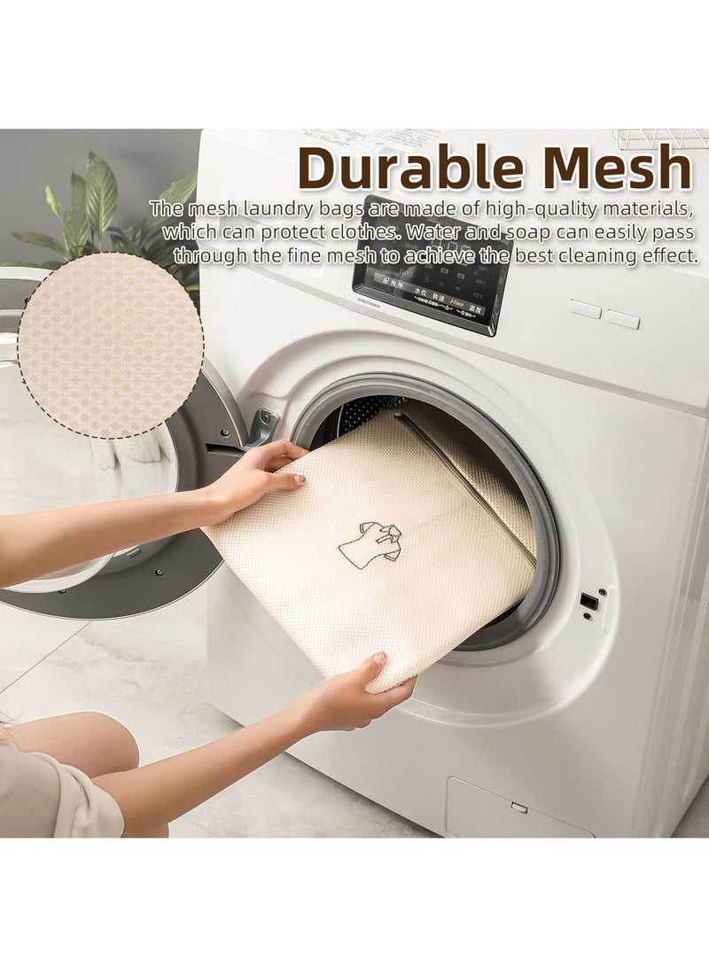 SYOSI Mesh Laundry Bags, 6-Pack Zippered Bags for Delicates Lingerie Shirts Dresses Coats, Categorized Symbols for Easy Sorting, Durable Breathable Garment Bags for Washing Machine and Laundry Room - Image 4