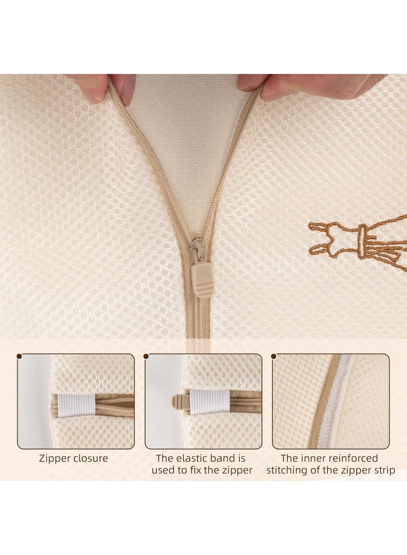 SYOSI Mesh Laundry Bags, 6-Pack Zippered Bags for Delicates Lingerie Shirts Dresses Coats, Categorized Symbols for Easy Sorting, Durable Breathable Garment Bags for Washing Machine and Laundry Room - Image 5