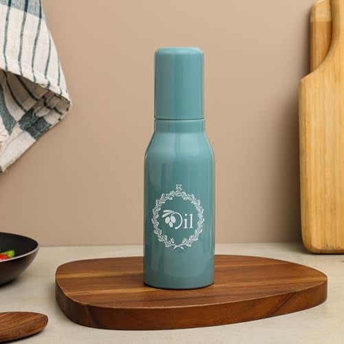 anantam homes Stainless Steel Oil Dispenser 500 ML Bottle Leakproof | Oil Nozzle Dropper | Cooking Oil Bottle For Home, Kitchen, Cooking, Café, Restaurant(Moss Green) - Image 5
