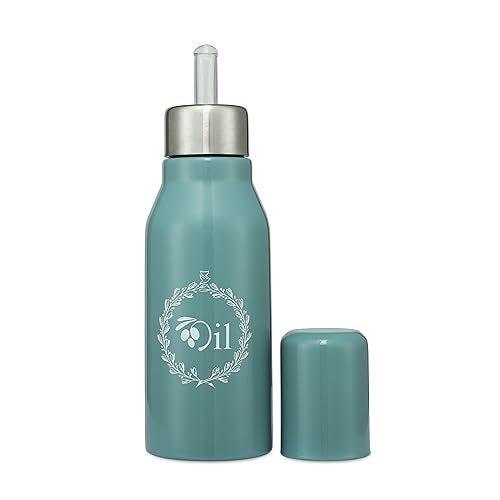 anantam homes Stainless Steel Oil Dispenser 500 ML Bottle Leakproof | Oil Nozzle Dropper | Cooking Oil Bottle For Home, Kitchen, Cooking, Café, Restaurant(Moss Green) - Image 1